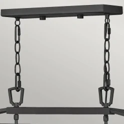 Latarnia wisząca Alford Place - 6 źródeł światła - Czarna (QN-ALFORD-PLACE-6P-MB) - Quintiesse