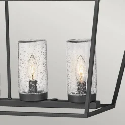 Latarnia wisząca Alford Place - 6 źródeł światła - Czarna (QN-ALFORD-PLACE-6P-MB) - Quintiesse