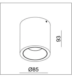 LED lampa COURSE R DIM 1*8,9W White IP20 CRI80 3000K (03360W) - ZARlight