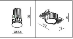 LED lampa EVA MINI FIXED HIDE-9W DIM Black IP54 CRI90 3000K (03336B) - ZARlight