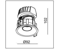 LED lampa EVA 1*8,9W White IP20 CRI80 3000K (03346W) - ZARlight