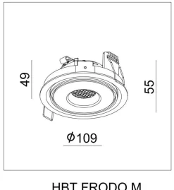 LED lampa HBT FRODO M-9W DIM Black IP20 CRI80 3000K (03376B) - ZARlight