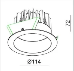 LED lampa NEW-130-10W White IP44 CRI80 3000K (03350W) - ZARlight