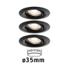 LED Nova Mini Coin wychylna 3x4W 3x310lm MR-11 230V 2700K czarny mat (PL93083) - PAULMANN