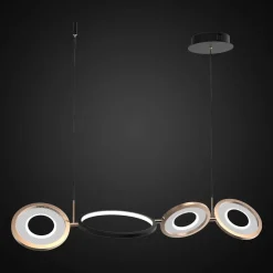 Ledowa lampa wisząca Seppia No.4 Altavola Design (LA115/P_98_3k_black_gold) - ALTAVOLA DESIGN