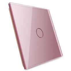 Livolo Pojedynczy różowy panel szklany włącznika dotykowego 701-67