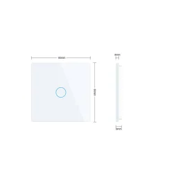 Livolo Pojedynczy różowy panel szklany włącznika dotykowego 701-67