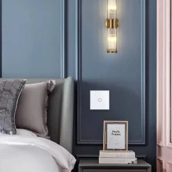 Livolo Pojedynczy złoty panel szklany włącznika dotykowego 701-63