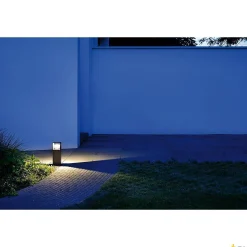 LOGS 40, lampa podłogowa outdoor, LED, 3000K, IP44, kwadratowa, antracytowa, D/S/W 13/8/39,5 cm, 8W (232115) - SLV