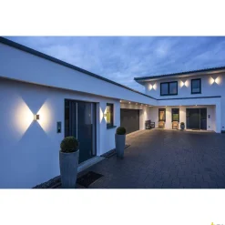 LOGS WALL, lampa ścienna outdoor, LED, 3000K, IP44, kwadratowa, kolor antracytowy, 8W (232105) - SLV