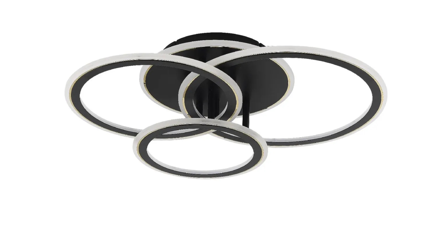 LUNAR LAMPA SUFITOWA CZARNA-ZŁOTA/BLACK-GOLD (MS238130-BK) - Zuma Line