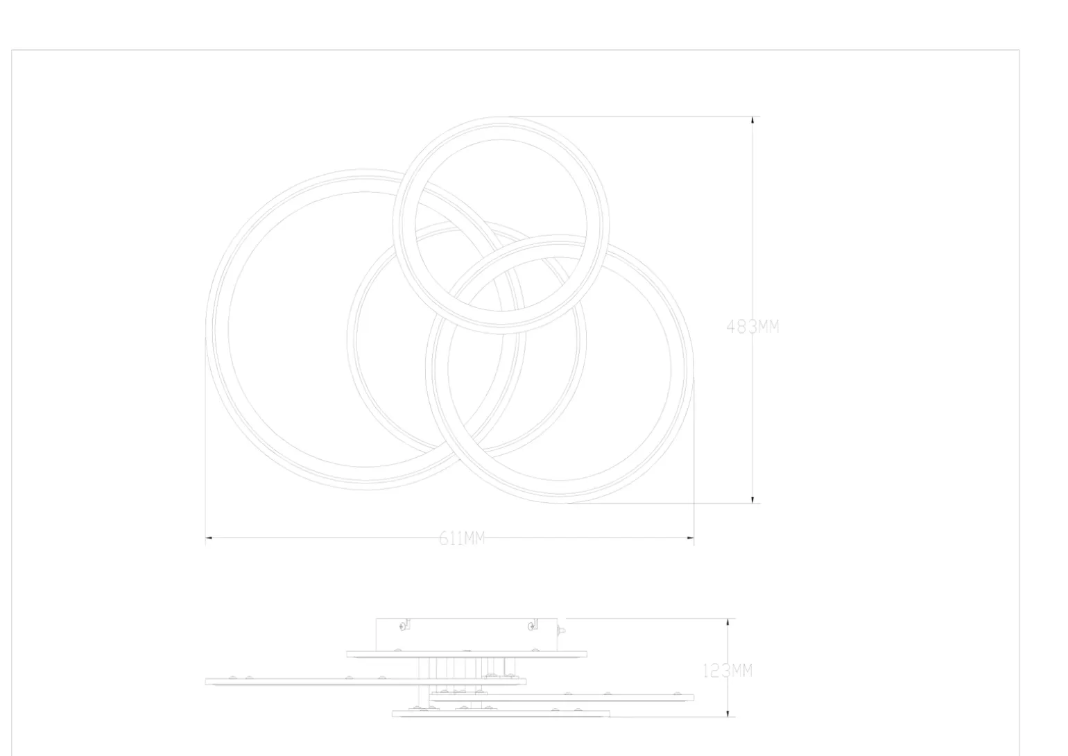 LUNAR LAMPA SUFITOWA CZARNA-ZŁOTA/BLACK-GOLD (MS238130-BK) - Zuma Line