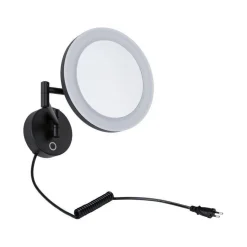 Lusterko kosmetyczne MASUA LED 4W 2700/4000/6500K +wyłącznik IP44 230V czarny matowy / metal (PL71149) - PAULMANN