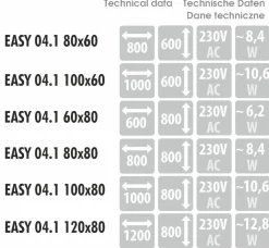 Lustro EASY 04.1 - MCJ barwa zimna