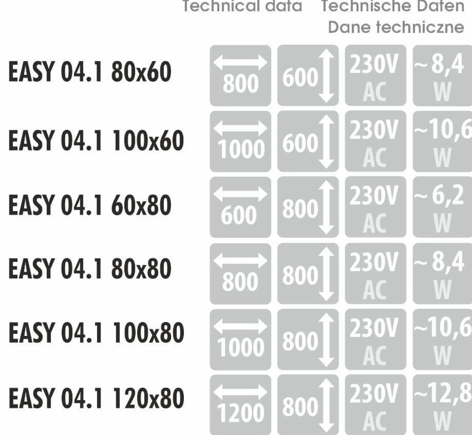 Lustro EASY 04.1 - MCJ barwa zimna