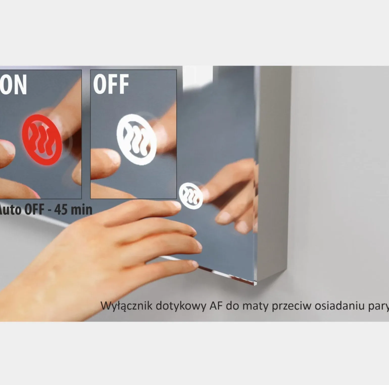 Lustro okrągłe ANDREA w ramie na skórzanym pasku - MCJ