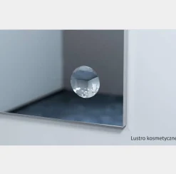 Lustro okrągłe ANDREA w ramie na skórzanym pasku - MCJ