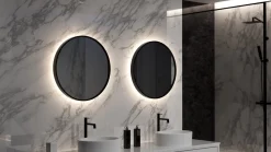 Lustro okrągłe RONDA PLUS w ramie z oświetleniem LED - MCJ