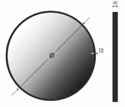 Lustro okrągłe RONDA w ramie - MCJ