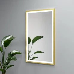 Lustro prostokątne ASTON w ramie z oświetleniem LED - MCJ