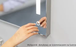 Lustro prostokątne ATLAS PLUS w ramie z oświetleniem LED - MCJ