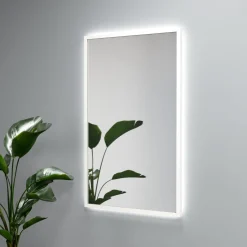 Lustro prostokątne ATLAS PLUS w ramie z oświetleniem LED - MCJ