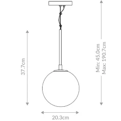 Mała alabastrowa lampa wisząca Kepler - 1 źródło światła - Szczotkowane złoto (QN-KEPLER-1P-S-BG) - Quintiesse