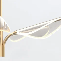 Mała lampa wisząca LED Floriana - Naturalny mosiądz (QN-FLORIANA-P-S-NBR) - Quintiesse