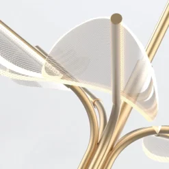 Mała lampa wisząca LED Floriana - Naturalny mosiądz (QN-FLORIANA-P-S-NBR) - Quintiesse