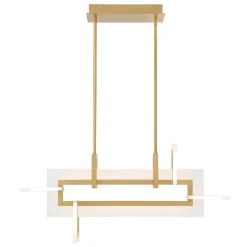 Mała lampa wyspowa Inizio - Szczotkowane złoto (QN-INIZIO-LP-S-BG) - Quintiesse