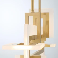 Mała lampa wyspowa Inizio - Szczotkowane złoto (QN-INIZIO-LP-S-BG) - Quintiesse