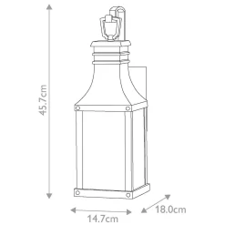 Mała latarnia naścienna Beacon Hill - 1 źródło światła - Czarna (HK-BEACON-HILL-S-MB) - Hinkley