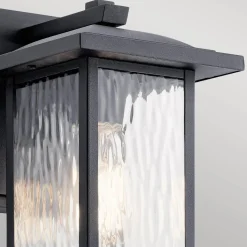 Mała latarnia naścienna Cappanna - 1 źródło światła - Strukturalna czerń (KL-CAPPANNA-S-BKT) - Elstead Lighting