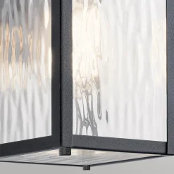 Mała latarnia naścienna Cappanna - 1 źródło światła - Strukturalna czerń (KL-CAPPANNA-S-BKT) - Elstead Lighting