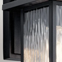 Mała latarnia naścienna Cappanna - 1 źródło światła - Strukturalna czerń (KL-CAPPANNA-S-BKT) - Elstead Lighting