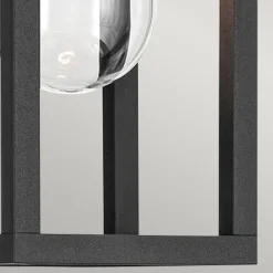 Mała latarnia naścienna Hone - 1 źródło światła - Strukturalna czerń (KL-HONE-S-BKT) - Elstead Lighting