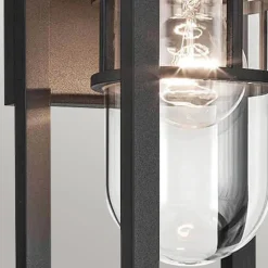 Mała latarnia naścienna Hone - 1 źródło światła - Strukturalna czerń (KL-HONE-S-BKT) - Elstead Lighting