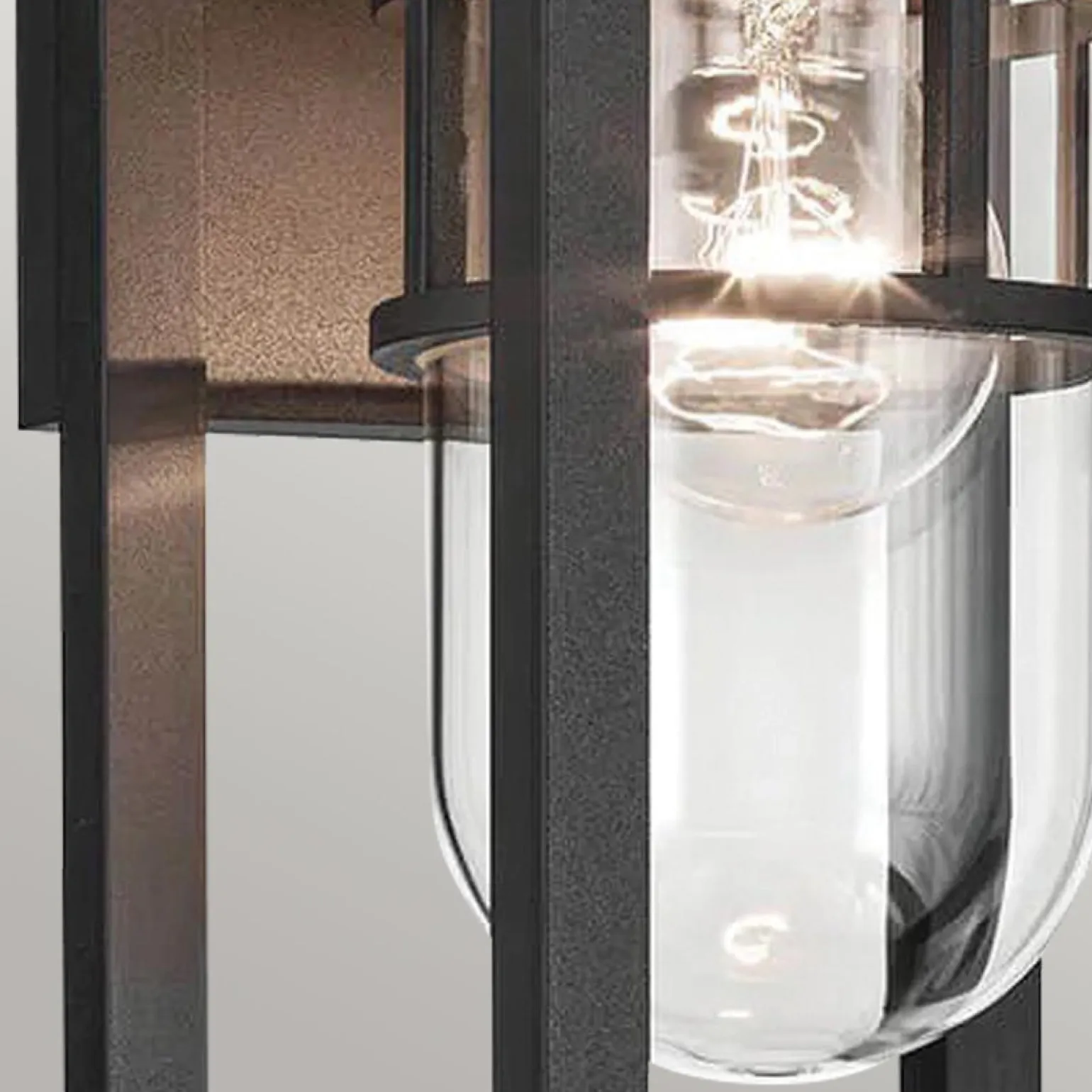 Mała latarnia naścienna Hone - 1 źródło światła - Strukturalna czerń (KL-HONE-S-BKT) - Elstead Lighting