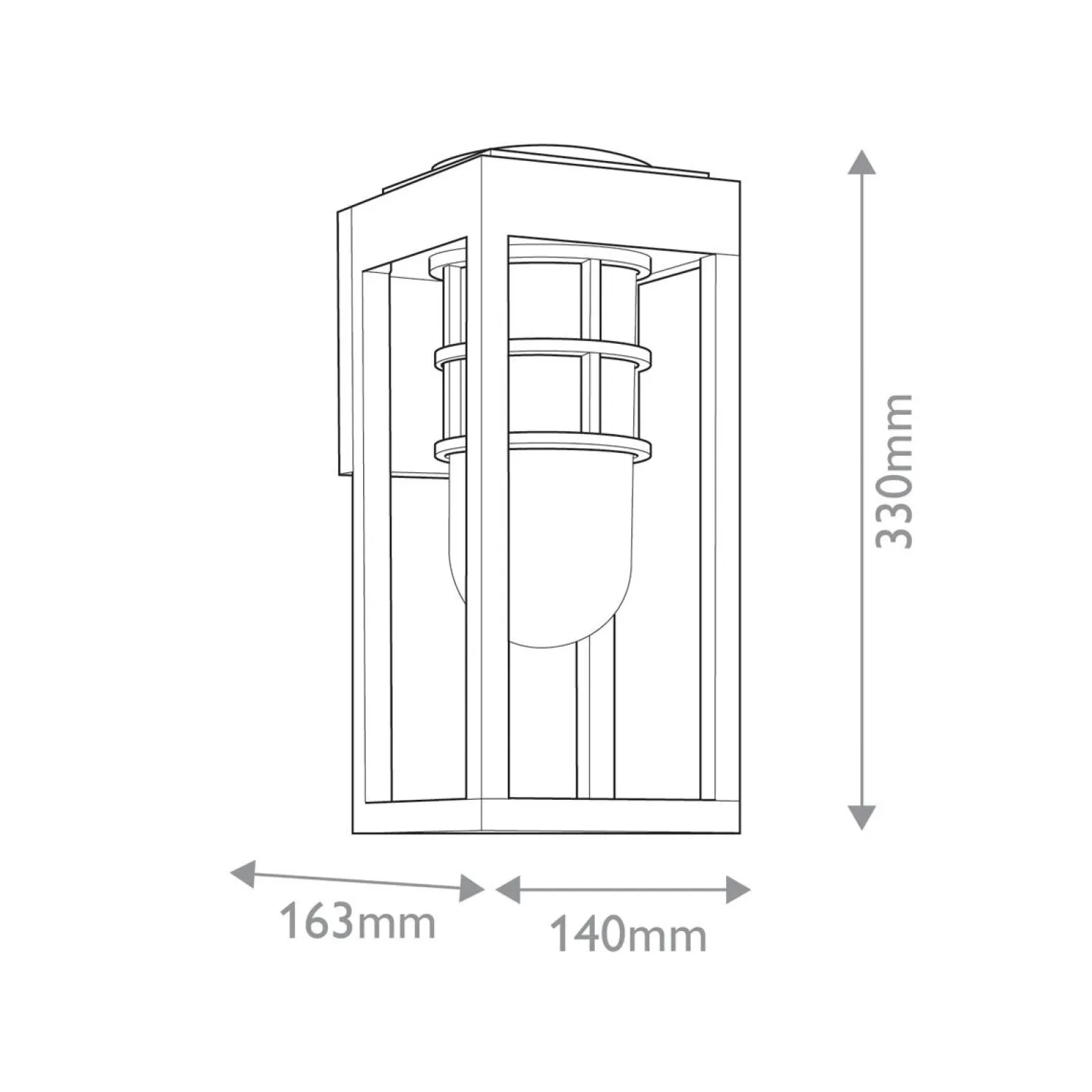 Mała latarnia naścienna Hone - 1 źródło światła - Strukturalna czerń (KL-HONE-S-BKT) - Elstead Lighting