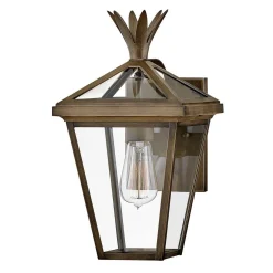 Mała latarnia naścienna Palma - 1 źródło światła - Oksydowany brąz (HK-PALMA-S-BU) - Hinkley