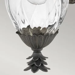 Mała latarnia naścienna Plantation - 1 źródło światła - Czarna (HK-PLANTATION-S-MB) - Hinkley