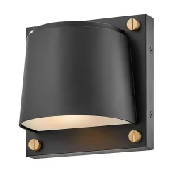 Mała latarnia naścienna Scout - 1 źródło światła - Czarna (HK-SCOUT-BK) - Hinkley