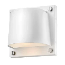 Mała latarnia naścienna Scout - 1 źródło światła - Satynowa biel (HK-SCOUT-WHT) - Hinkley