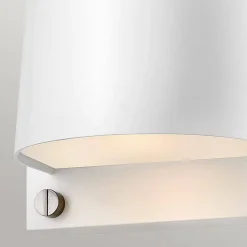 Mała latarnia naścienna Scout - 1 źródło światła - Satynowa biel (HK-SCOUT-WHT) - Hinkley