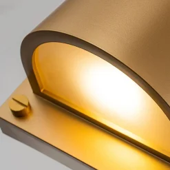 Mała latarnia naścienna Scout - 1 źródło światła - Malowany stary mosiądz (HK-SCOUT-PHB) - Hinkley