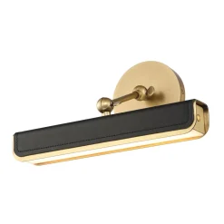 Mała obrazówka LED Valise Picture - Vintage mosiądz, skóra smokingowa (QN-VALISE-PL-S-VBS-TL) - Quintiesse