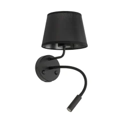 MAJA BLACK KINKIET + USB (10203) - TK Lighting
