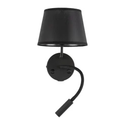 MAJA BLACK KINKIET + USB (10203) - TK Lighting