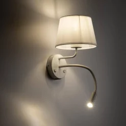 MAJA WHITE KINKIET + USB (10204) - TK Lighting