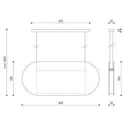 MALUMI A granatowa sufitowa lampa wisząca (MLA61313P2) - Ummo